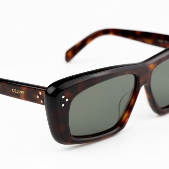 NEW Celine CL40259I 52N Havana Green Rectangle Unisex Sunglasses CL 40259I main image 7